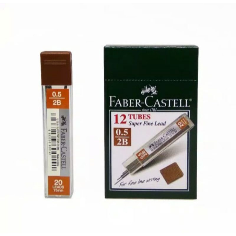 

Isi pensil mekanik 0.5 mm 2B Faber Castell / Isi pensil mekanik Faber Castell 0.5mm 2B / Isi pensil mekanik 0.5 Faber Castell 2B