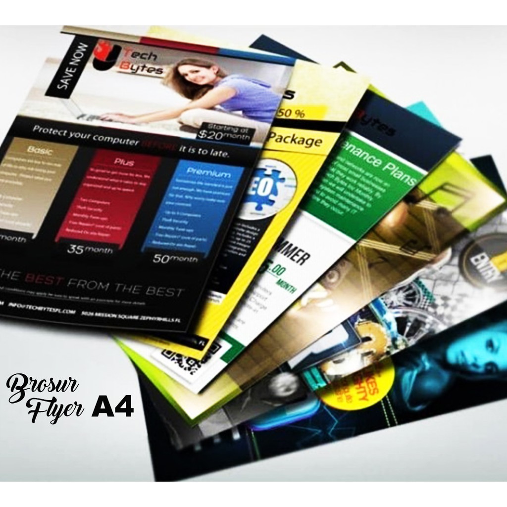 

Cetak Brosur / Print Brosur Flyer Ukuran A4 Isi 100 Lembar