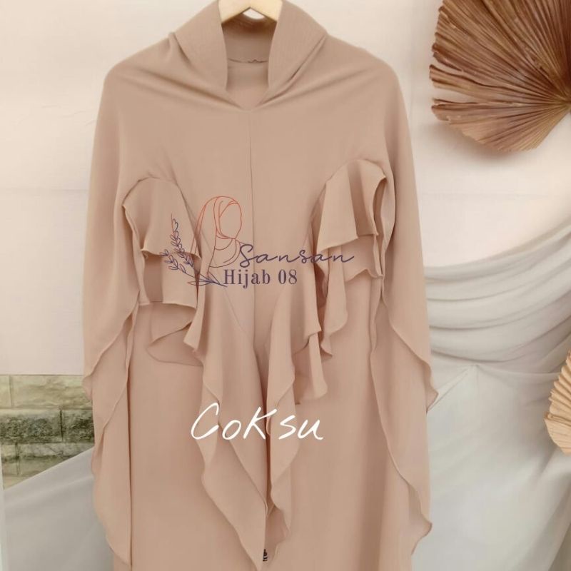 sansanhijab Hijab Namira 2 Layer Syar’i – Ceruty Babydoll, Adem &amp; Menutup Dada Sempurna
