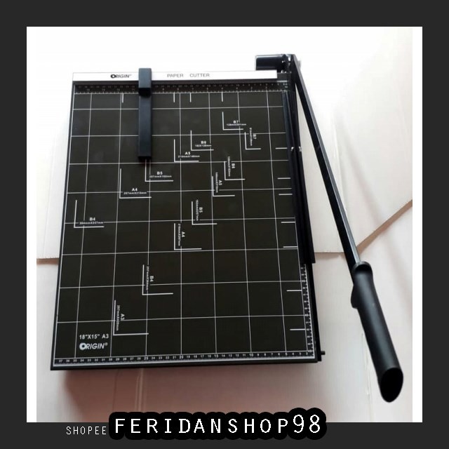 

FS127 CUTTER ORIGIN PAPER CUTTER ATK A3R DARK GREY - ALAT POTONG KERTAS UKURAN A3 BY FERIDANSHOP98