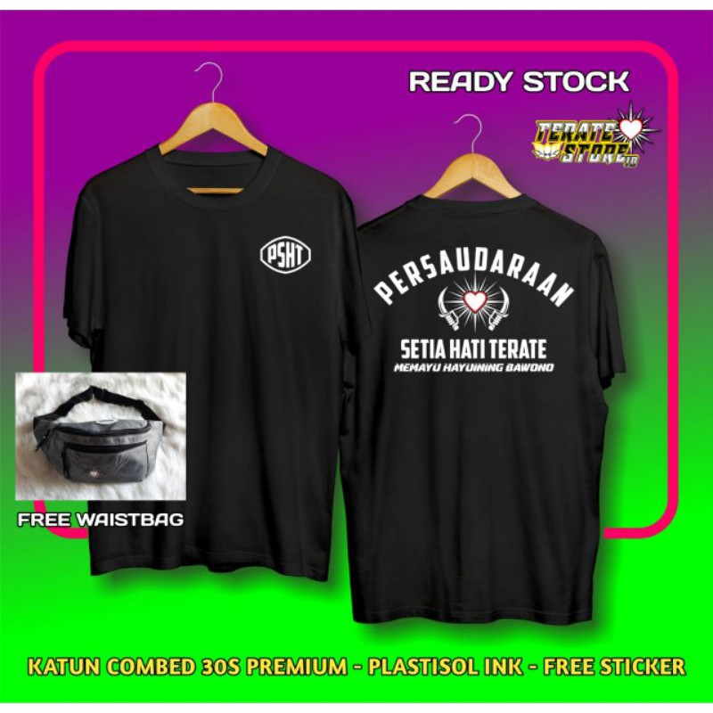 KAOS PSHT DEUS NEW STYLE BONUS TAS/WAITSBAG (KODE TSID-1), BAHAN DISTRO (BISA COD) TERLARIS