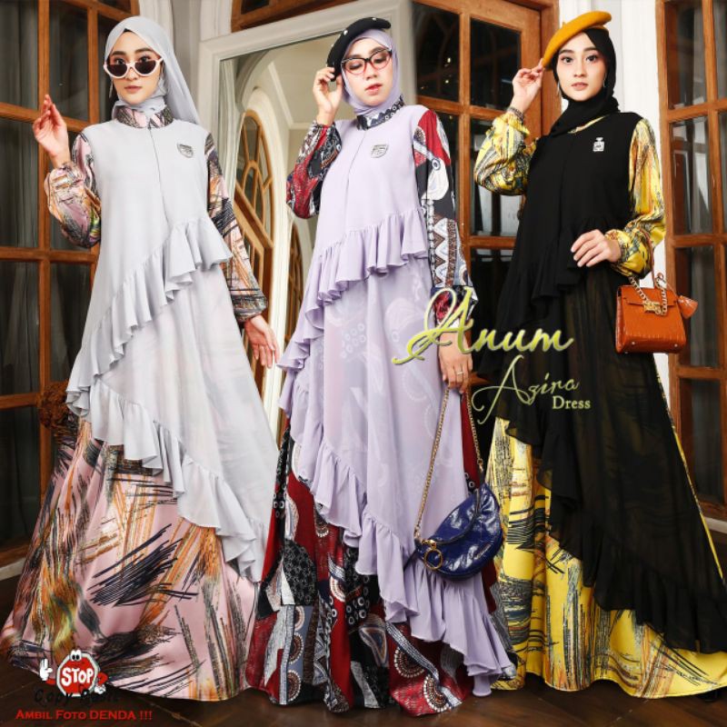 Azira dress set pashmina ORI ANUM