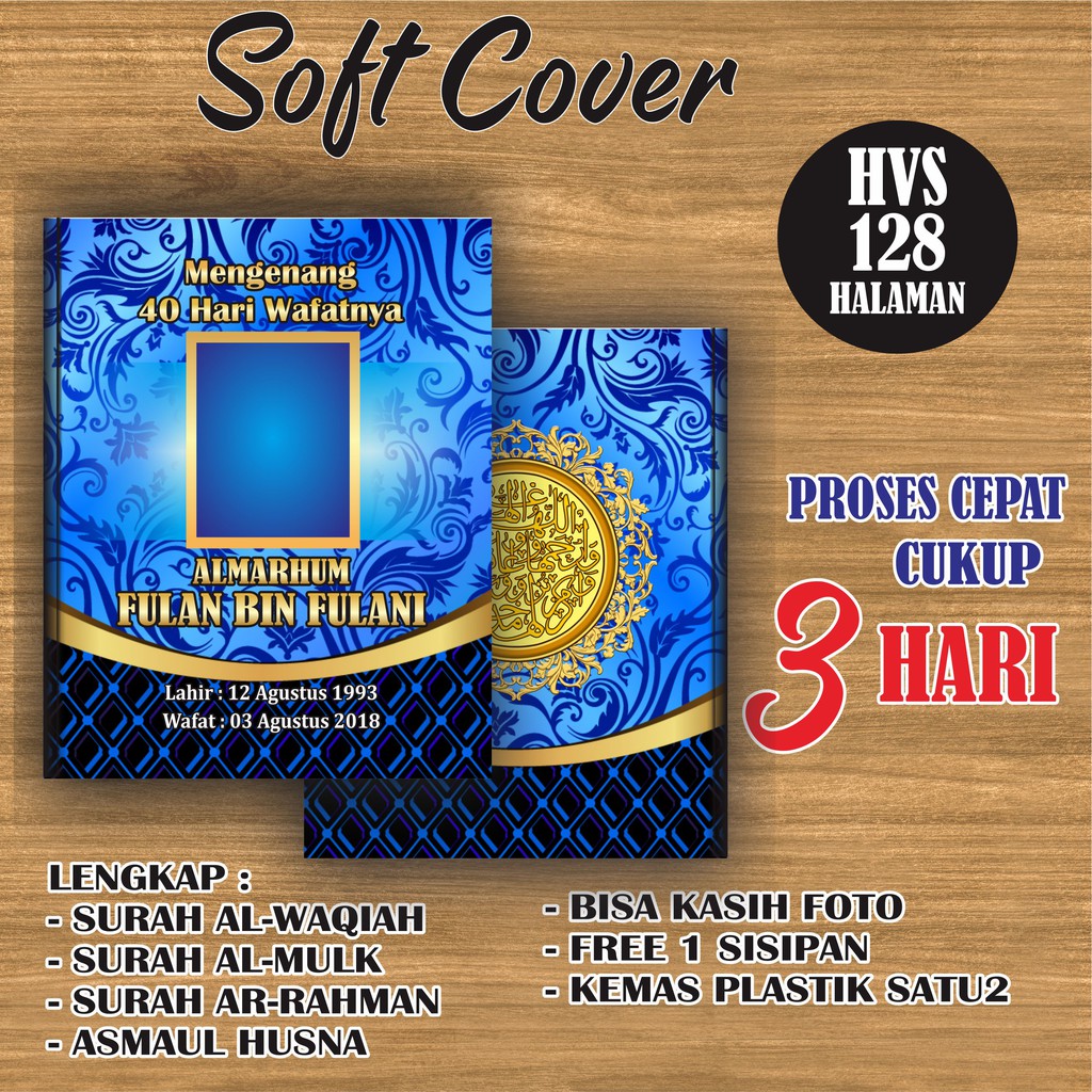 Buku Yasin custom128 hal / cetak yasin murah