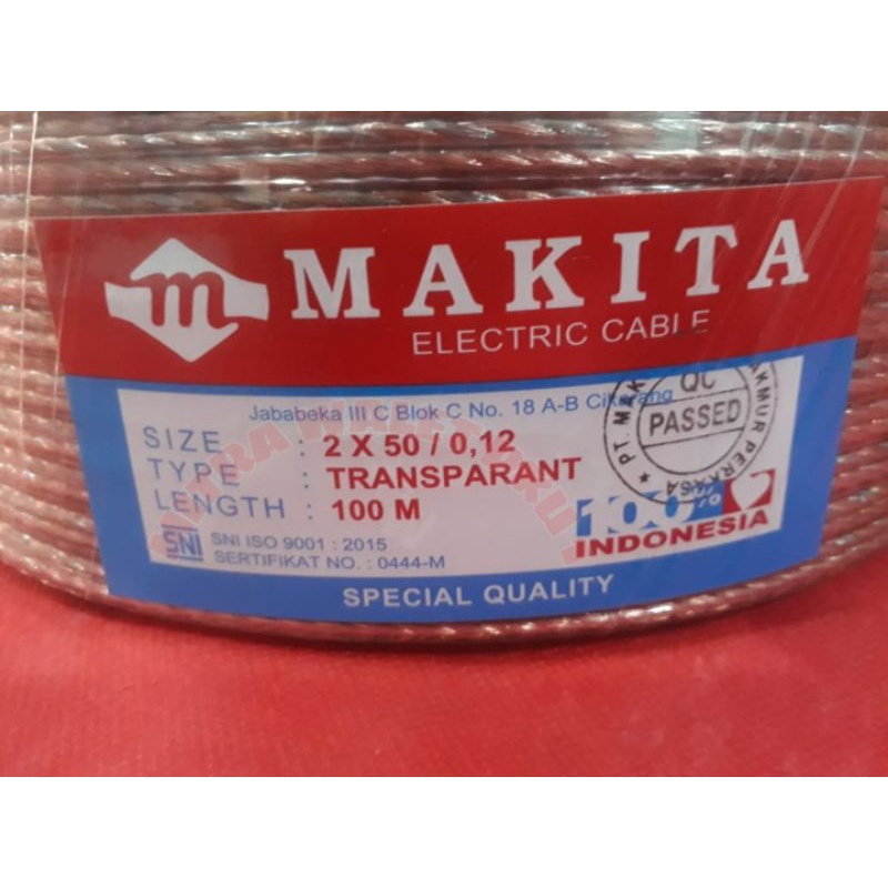 kabel makita transparant 2 x 50 / 0,12