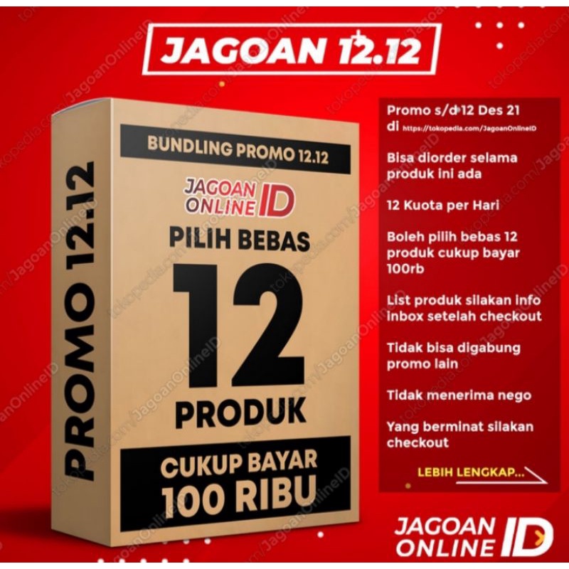 

PROMO DIGITAL 12.12 BEBAS PILIH 12 PRODUK