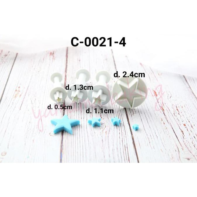 Best Seller Best Seller] C-0021-4 Plunger Embosser Cutter Bento Fondant Playdoh Star Bintang LnAMpD7upVaeAk