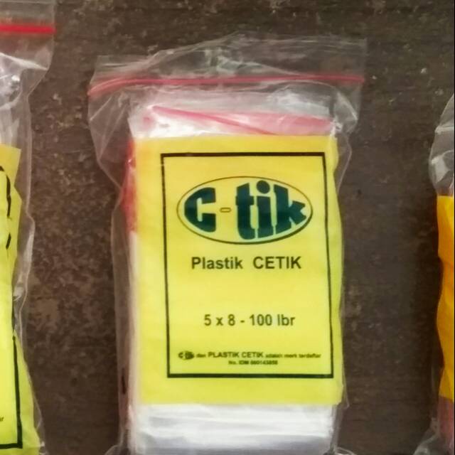 Plastik klip / Cetik isi 100 lembar lengkap semua ukuran