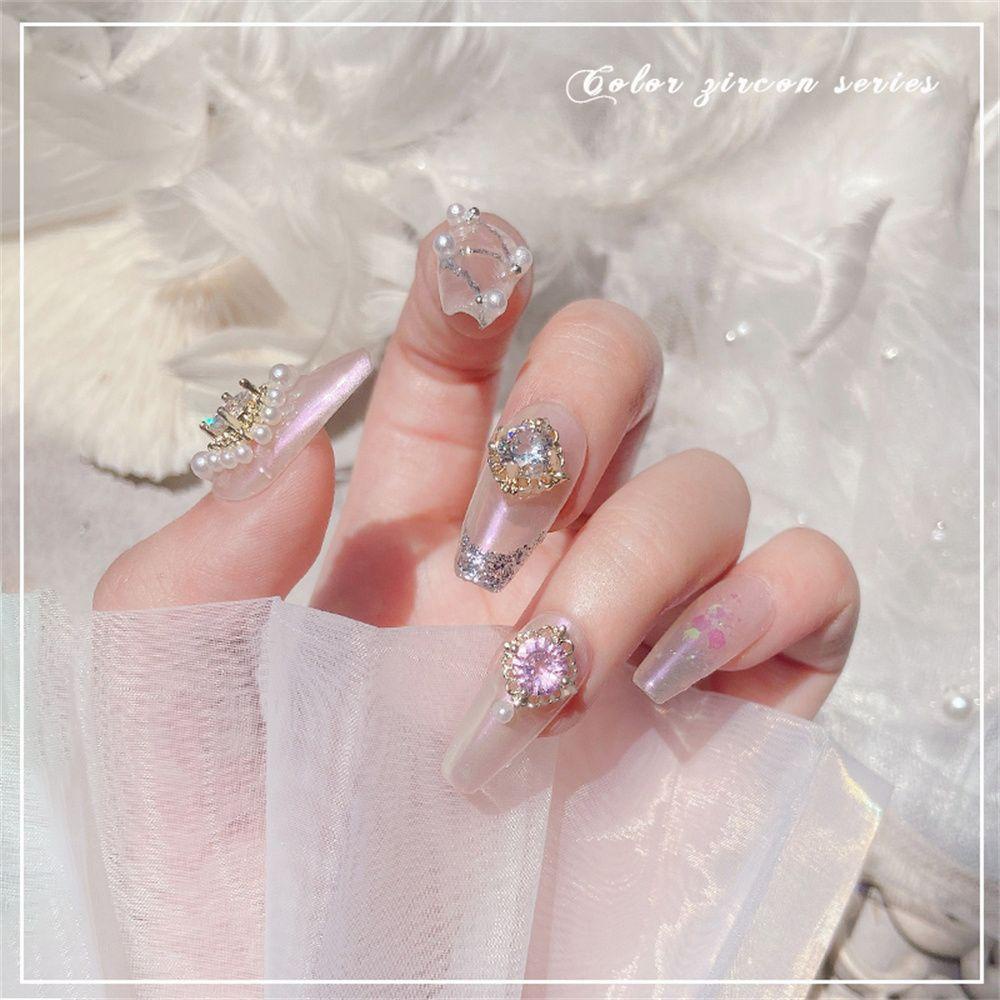 Preva Kuku Berlian Imitasi Indah Glitter Zirkon Kristal Nail Art Perhiasan