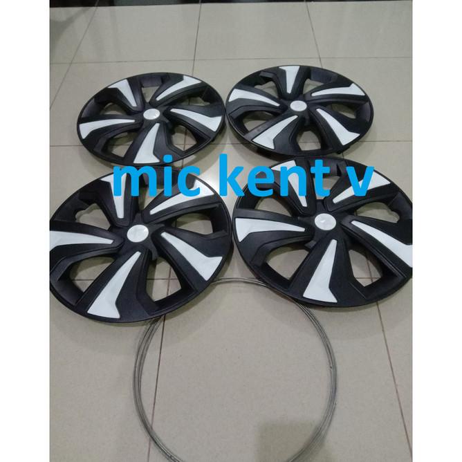 Cover Dop Velg Ring 14 Hitam Putih Mobil All New Avanza Xenia