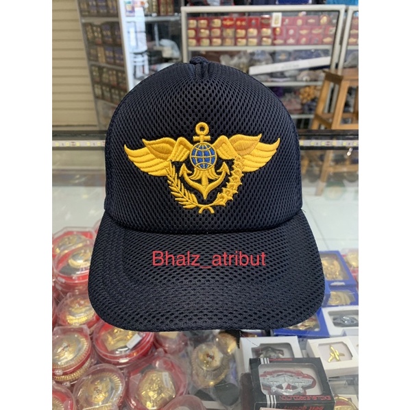 Topi jaring dishub logo wing Topi jaring wing dishub Topi dishub wing