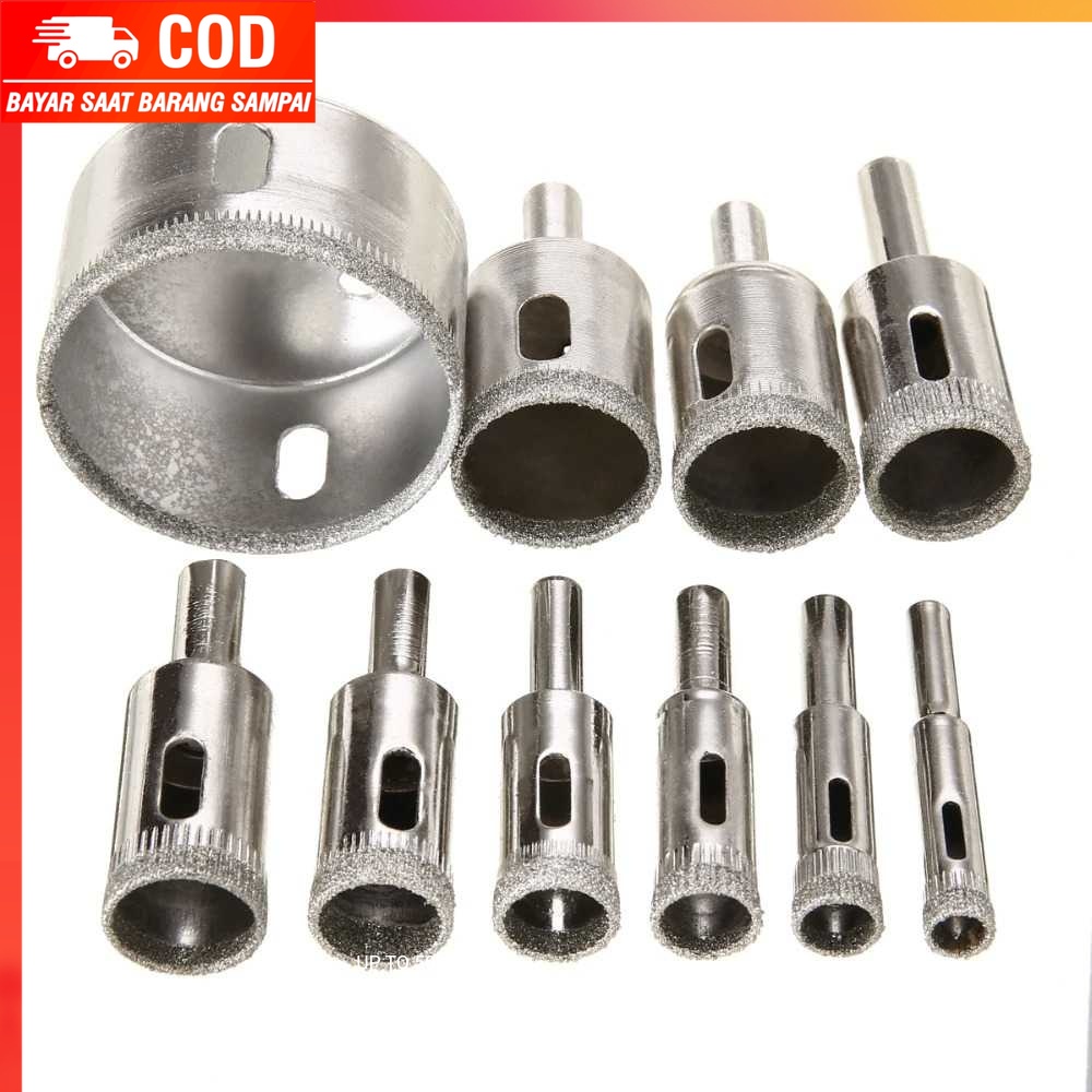 (100% BARANG ORI) Taffware Mata Bor Diamond Coated Hole Drill Bit 8mm-50mm 10PCS GJ0106