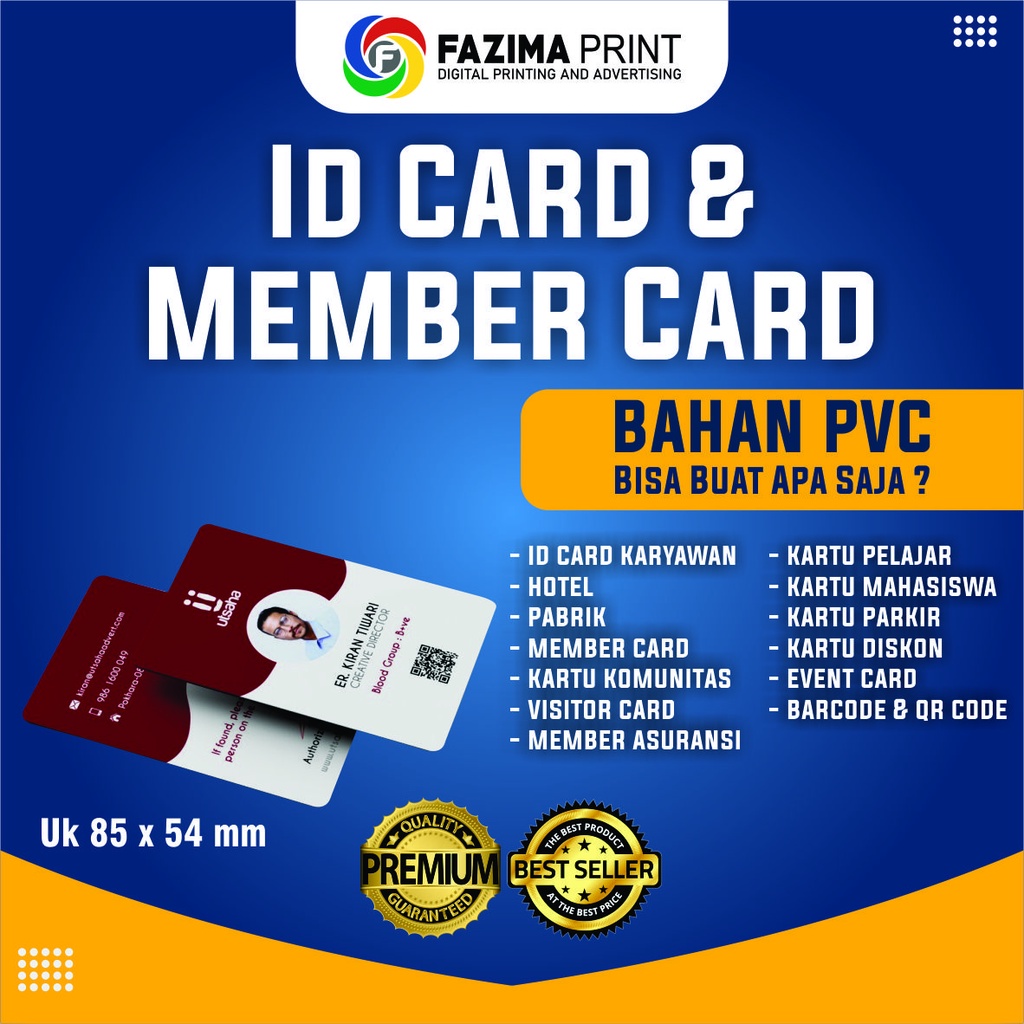 

ID Card PVC Premium Kartu Member / Kartu Anggota Pelajar
