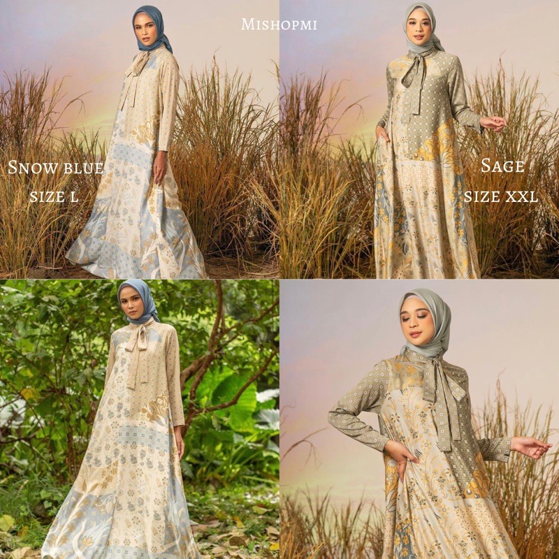 Otoman Dress Sage Snow Blue L XXL HL by Heaven Lights Ottoman