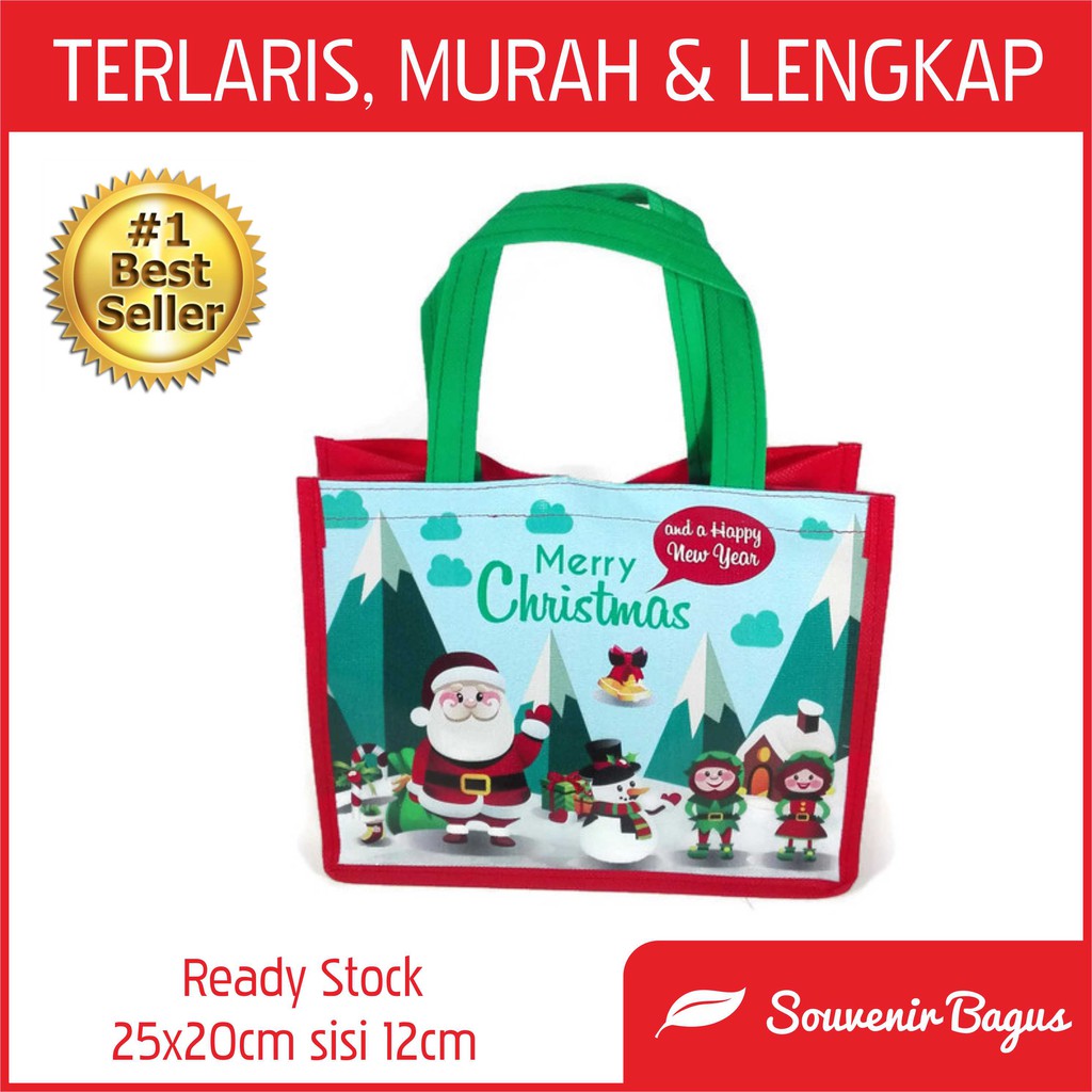 Terlaris Tas Natal Goodie Bag Natal Sekolah Minggu Souvenir Natal Xmas Promo Termurah Sale Shopee Indonesia