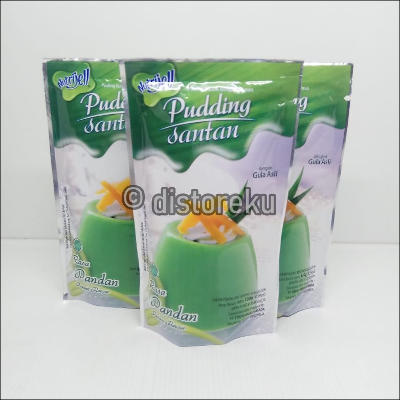 nutrijel PUDING santan rasa pandan PANDAN flavour 130gr (4.59oz)