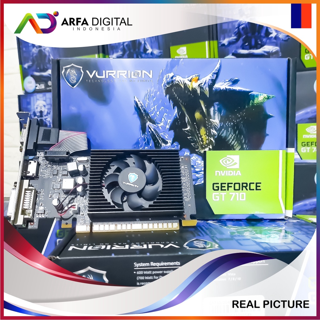 VGA VURRION GT 710 DDR3 2GB 64BIT GAMING VGA ORI