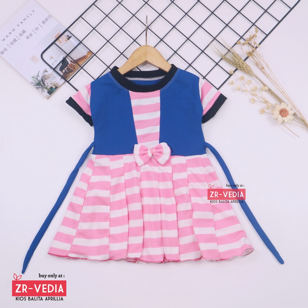 Dress Mikhayla size Bayi - 2 Tahun / Dres Anak Perempuan Baju Import Murah Gaun Motif Terbaru Adem