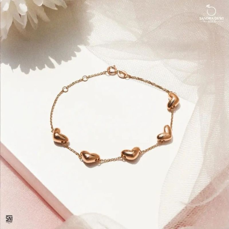 Gelang Sandra Dewi Gold Golden Love Series 75.5 SNI -BC200168