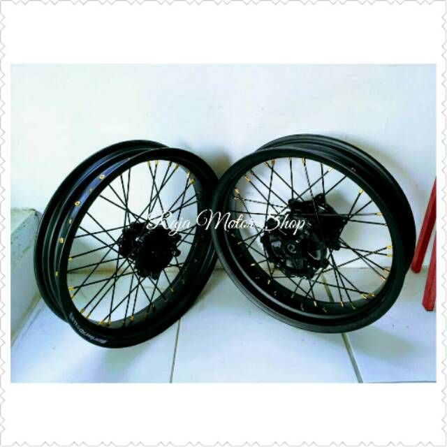 Velg Sprint Xd set Honda CRF 150L ring 17 x 300/350 hole36 black doof original Xd