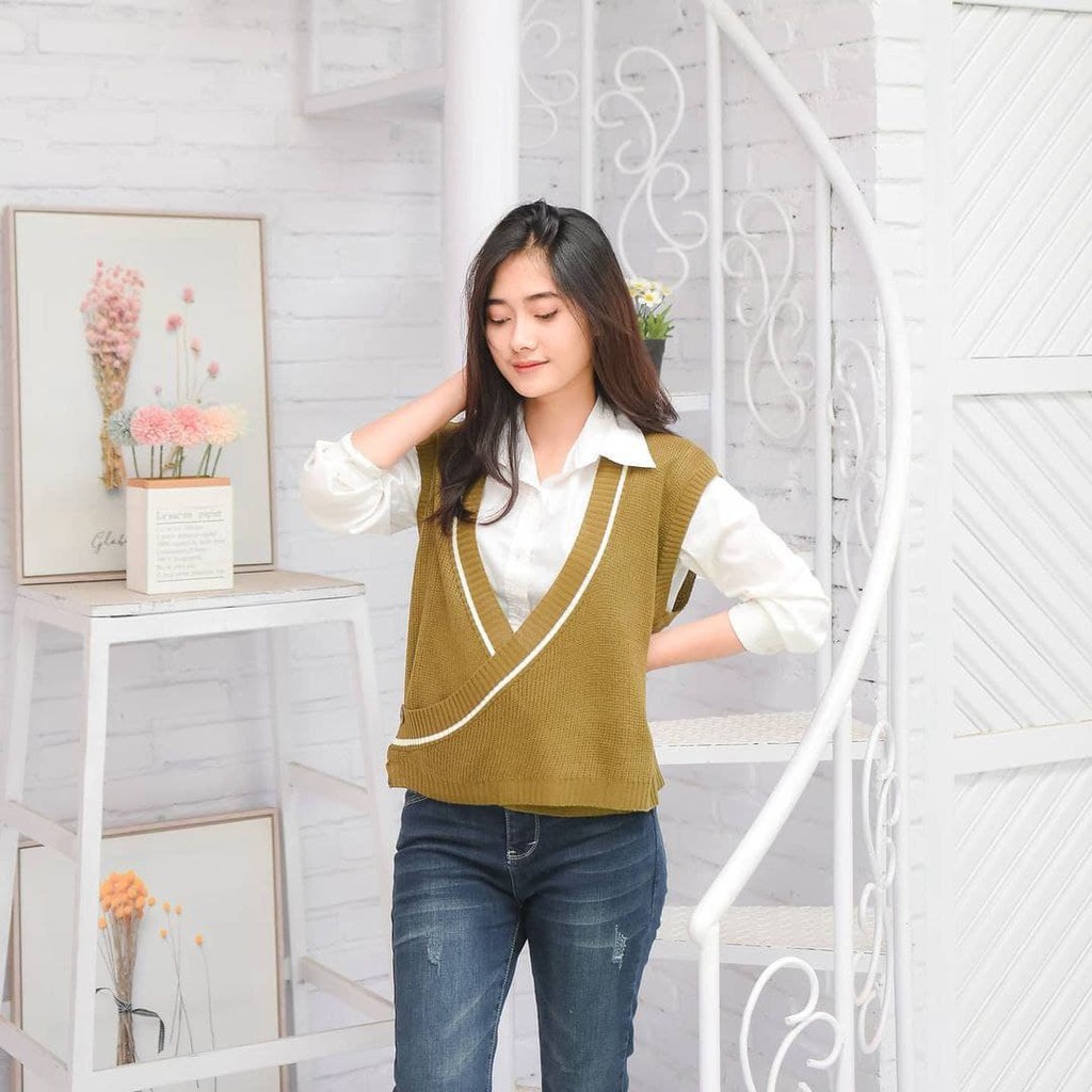 Nara Grosir - Chiyo Vest | Fashion Terkini | Sweater Termurah