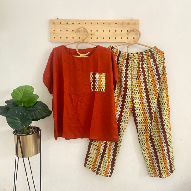 BAJU JUMBO WANITA KATUN RAYON / SETELAN TIDUR BABYDOLL BIG SIZE CELANA PENDEK PANJANG