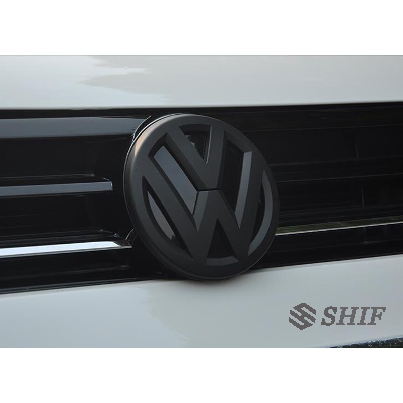 2pcs Emblem / Badge Logo Depan / Belakang Warna Hitam Matte Untuk Volkswagen Golf MK6 7 7.5