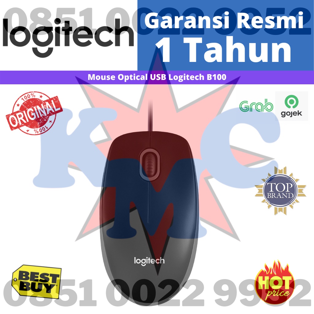 Mouse Optical USB Logitech B100 B 100