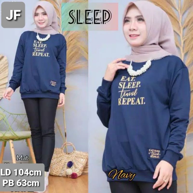 JF Atasan Kaos Lengan Panjang Wanita / Kaos Sweater Wanita Muslimah Terbaru TRAVEL