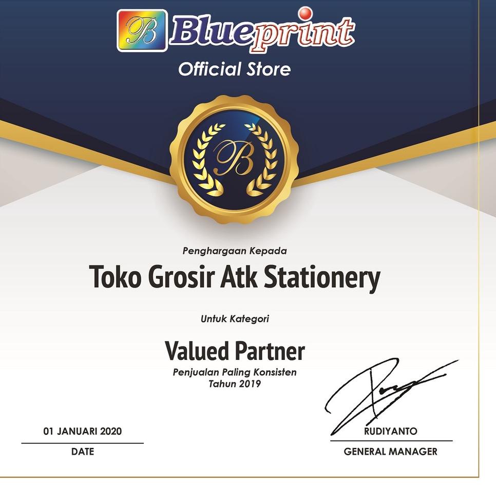 

[KODE PRODUK LDEUC8170] 55x40 (1 PACK) Kertas Thermal Sticker Barcode Stiker Label Termal BLUEPRINT Paper Roll ≈ 58MM