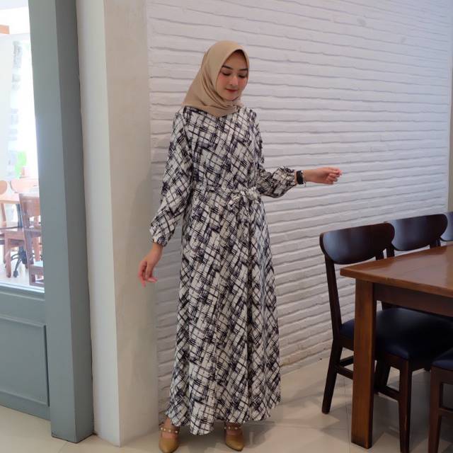 DENISE ABSTRACK / DRESS MUSLIMAH /FASHION MUSLIM / GAMIS ABSTRAK