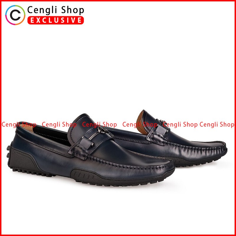 SEPATU LOAFER EVERBEST PRIA ORIGINAL PANSUS BRANDED BIRU NAVY EM24