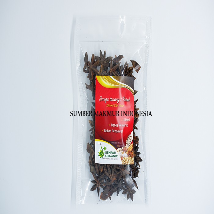 BUNGA LAWANG / PEKAK CAP REMPAH ORGANIC 50 GRAM - ECERAN