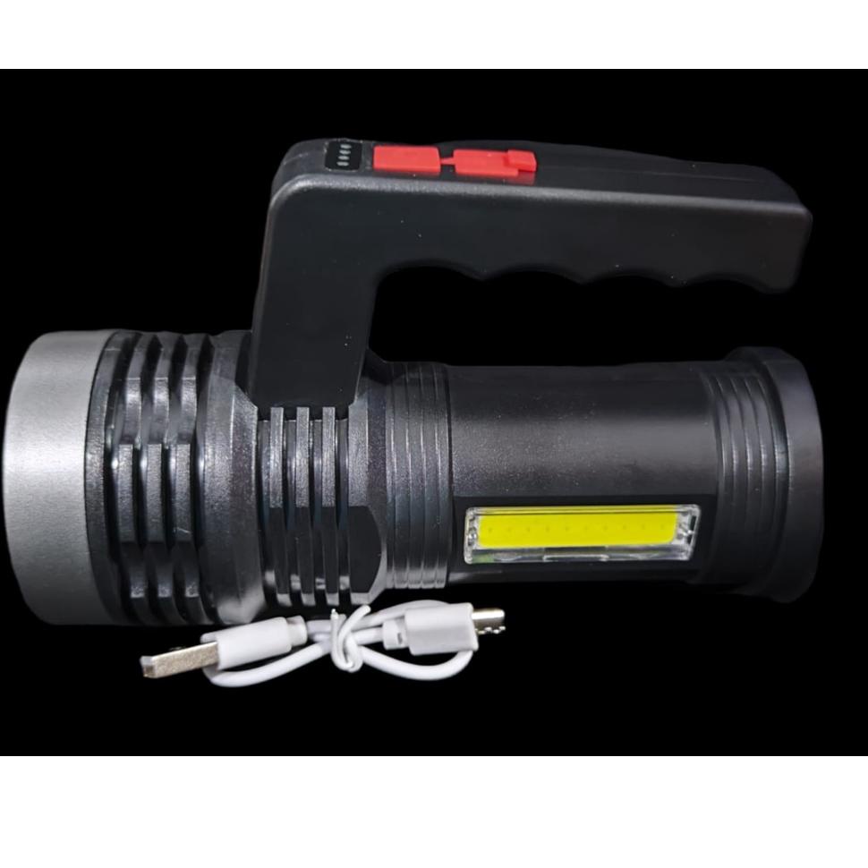 Terbaru.. Senter LED + COB Jarak Jauh Super Terang / Senter Tangan Senter Genggam LED COB USB CAS