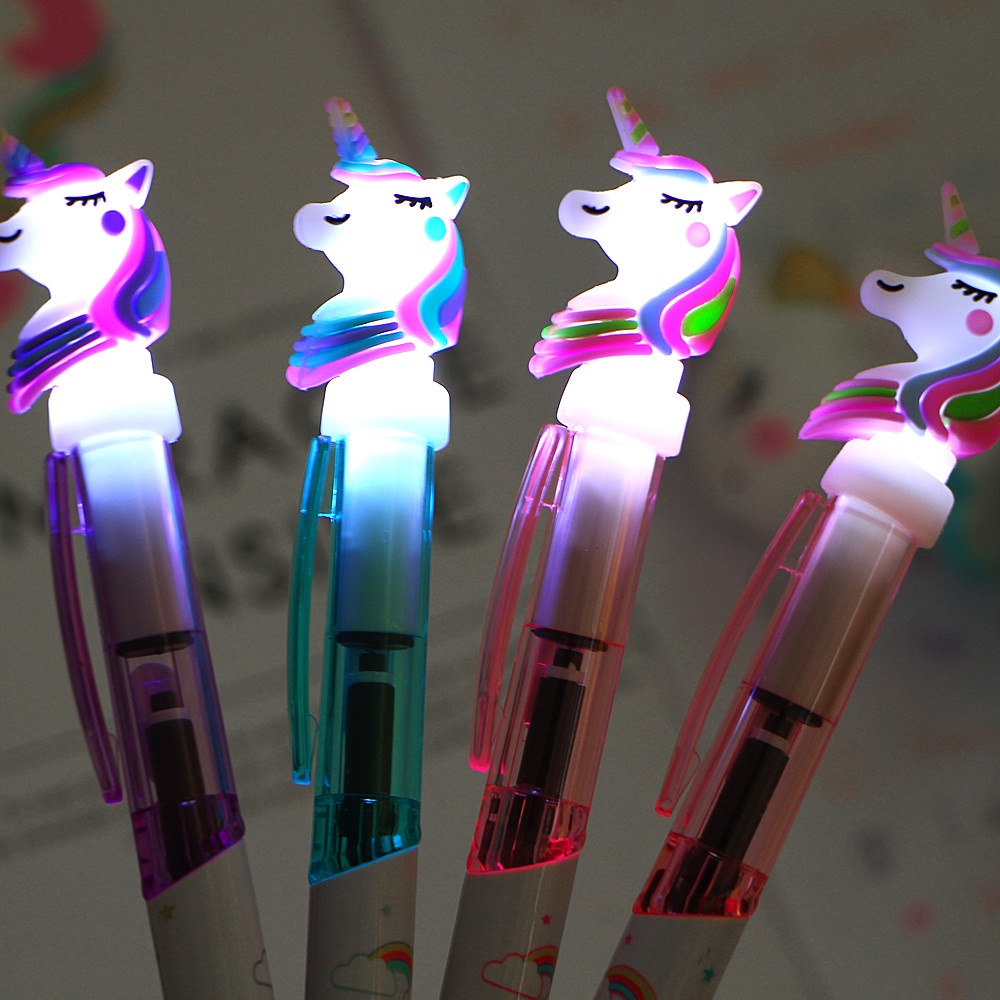 1pc Pulpen 0.5mm Desain Kartun Unicorn Lucu Untuk Stationery Sekolah