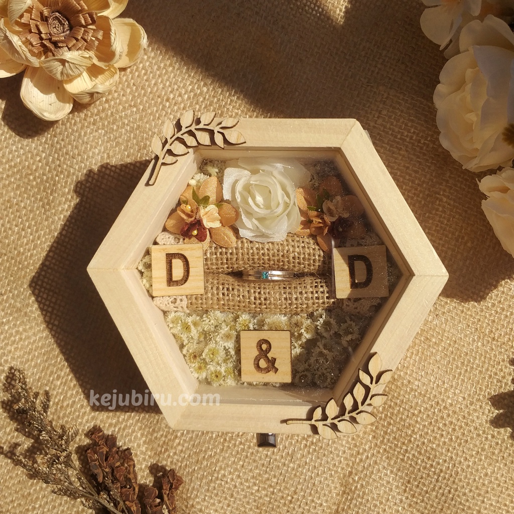 KOTAK CINCIN MEWAH / RING BOX / BOX CINCIN / MAHAR KAYU / KOTAK CINCIN / KOTAK LAMARAN / KOTAK NIKAH