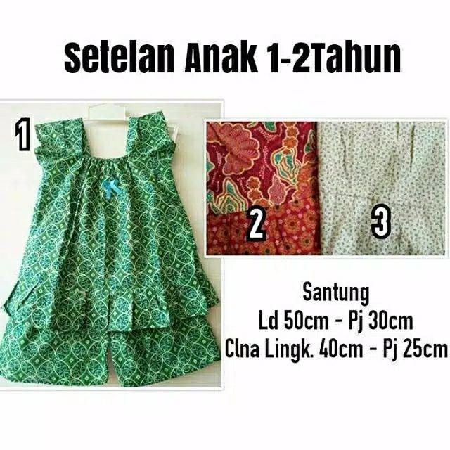 Setelan Batik Anak Cewek 1-2tahun