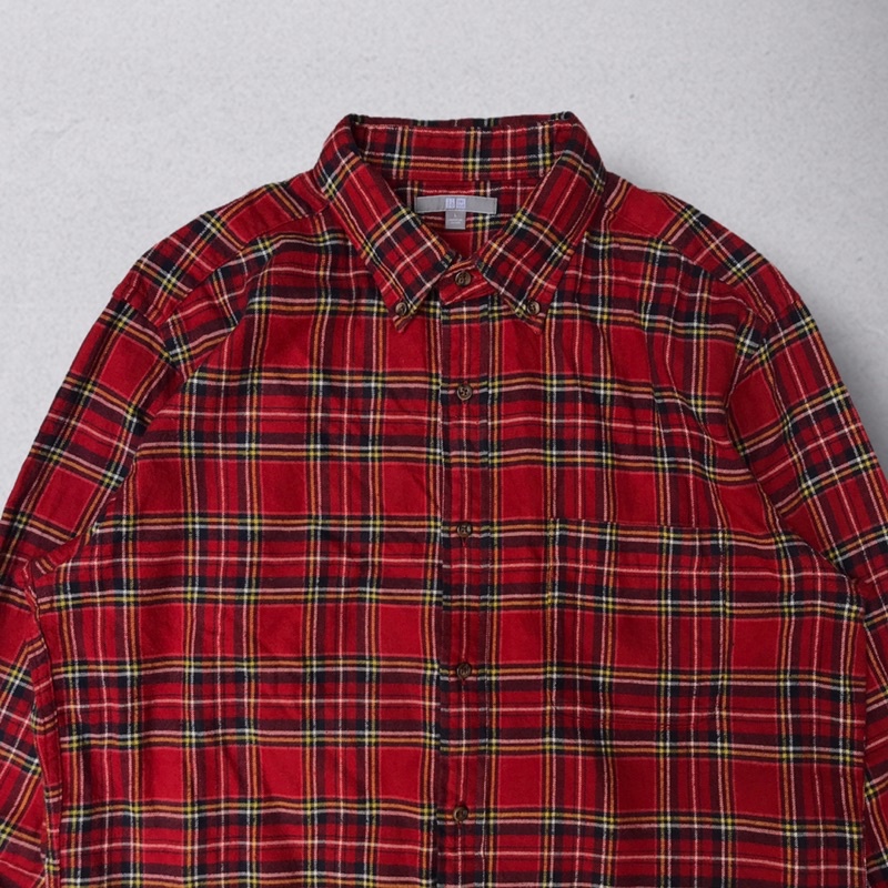 FLANNEL UNIQLO SIZE XL SECOND