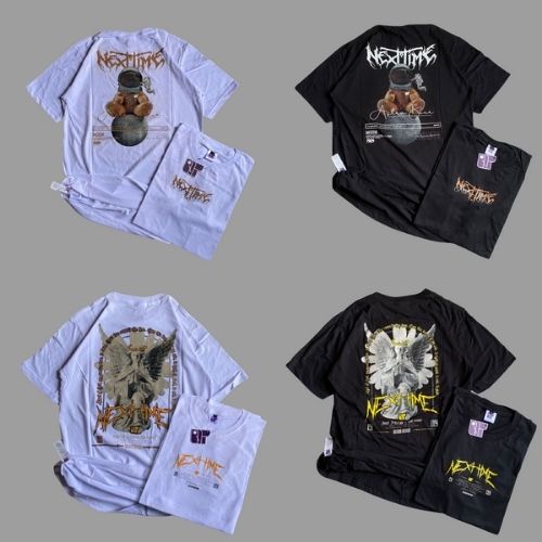 KAOS COUPLE HITS / BAJU NEXTIME ANGEL PRAY ASTRO BEAR / BAJU PRIA DAN WANITA / SCH / ERIGO / KAOS DI