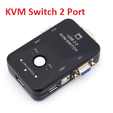 KVM Switch 2 Port USB 2.0 Support Sharing Printer Keyboard Mouse