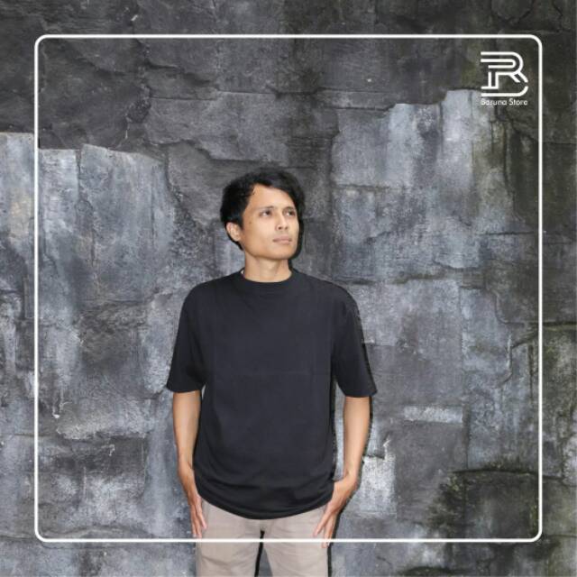 Kaos Polos Oblong Cewek/Cowok Hitam