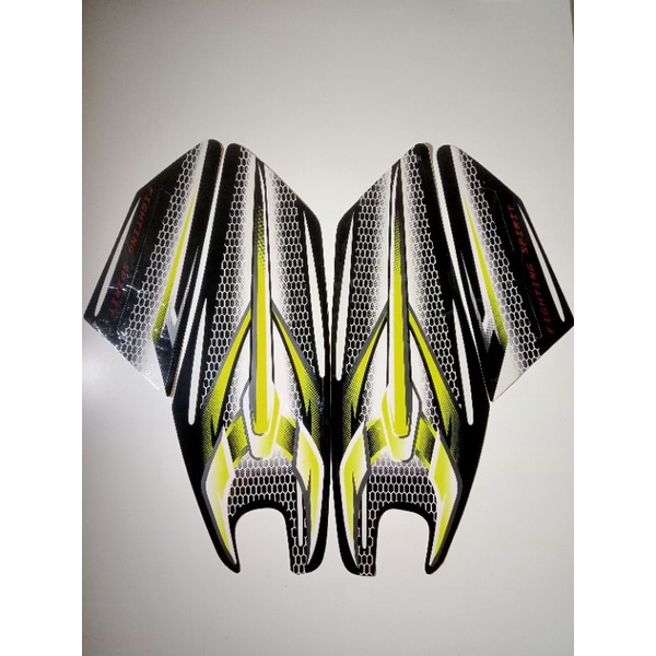 Striping RX king tahun 2007 variasi warna hitam kuning, striping RX king yamaha