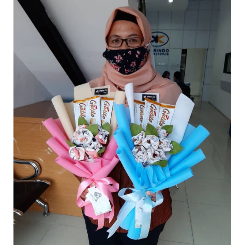 Buket Hijab/ Buket snack/ buket wisuda/ kado