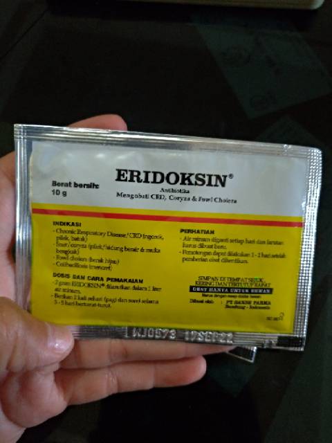 ERIDOKSIN 10 gr obat ayam