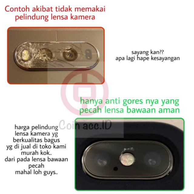CAMERA protector/anti gores kamera - tempered glass pelindung lensa kamera  oppo samsung xiaomi vivo