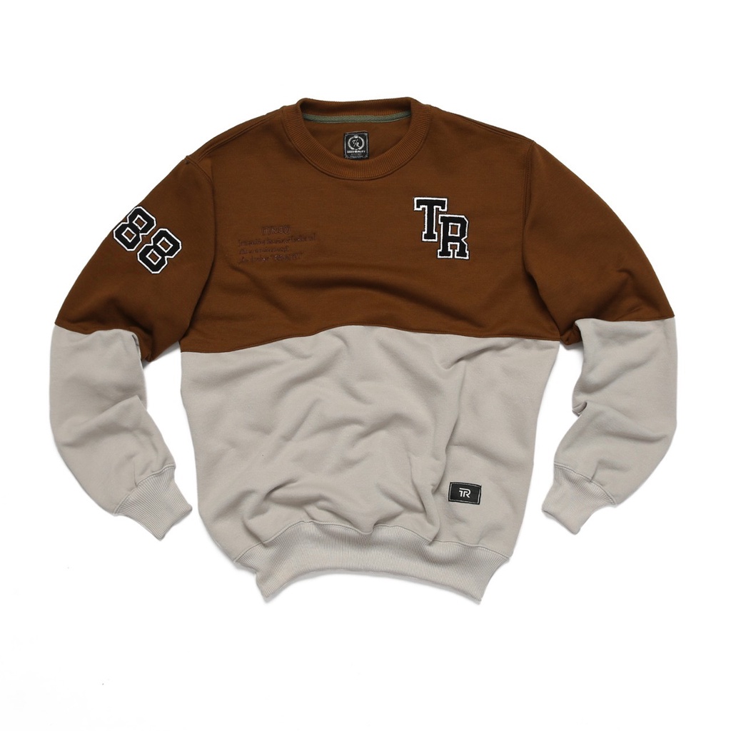 [COD] Sweater / Crewneck Two Tone Unisex Full Bordir Original TR