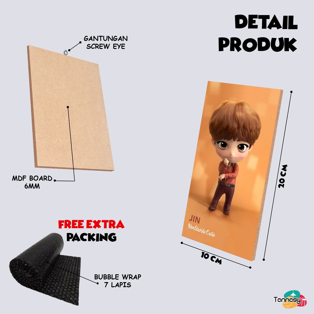 HIASAN DINDING BTS TINYTAN 10x20CM ARMY DECOR WALL DECOR PAJANGAN POSTER DEKORASI DINDING KAMAR RUMAH