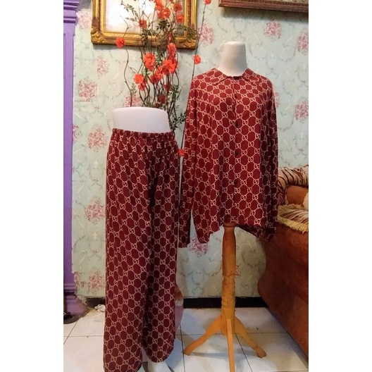 Daily Set Rayon Jumbo | One Set Oversize XXL LD 120 | Setelan polos