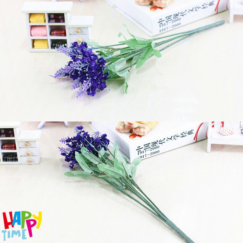 HAPPY TIME BUNGA LAVENDER PLASTIK ARTIFICIAL ARTIFISIAL BUNGA HIAS PALSU MURAH