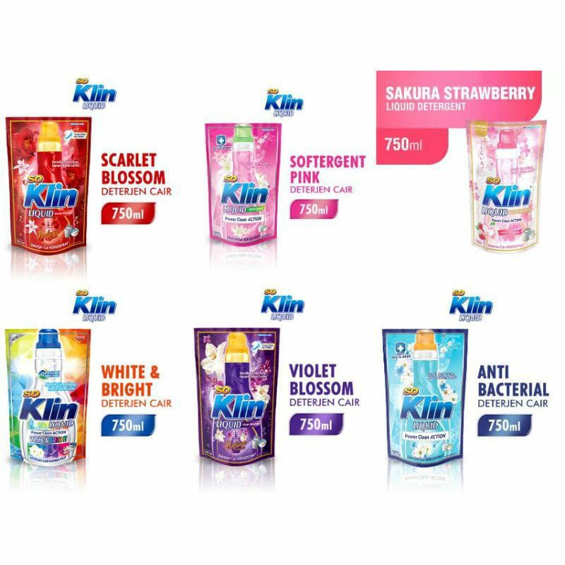 Soklin Liquid Detergent Cair 750ml