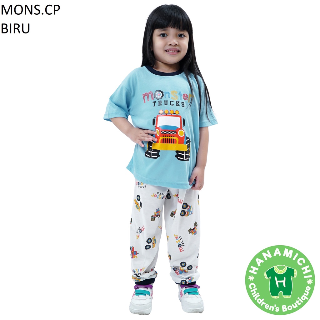 Hanamichi MONS.CP Setelan Baju Tidur Anak Lengan Pendek